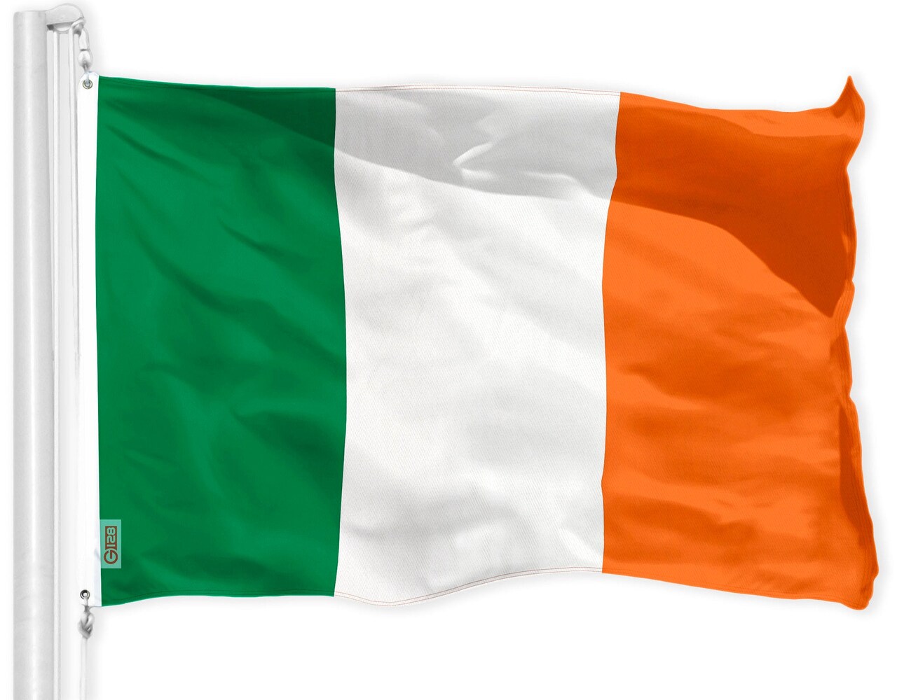 G128 Ireland Irish Flag | 2x3 Ft | LiteWeave Pro Series Printed 150D Polyester | Country Flag, Indoor/Outdoor, Vibrant Colors, Brass Grommets, Thicker and More Durable Than 100D 75D Polyester